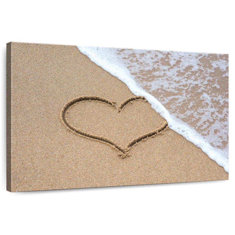 Gillard Heart On Sandy Beach, 34" H x 51" W