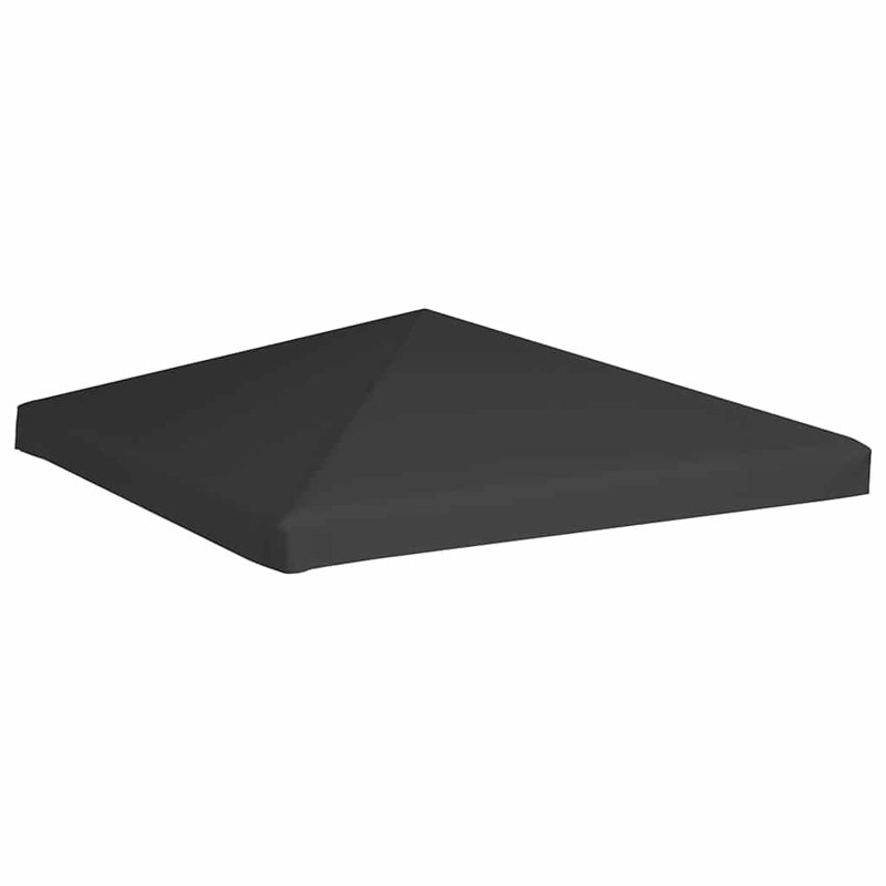 Housse de remplacement pour pavillon de jardin en polyester gris 9,8 x 9,8 pi avec revêtement en PVC pour abri de jardin extérieur