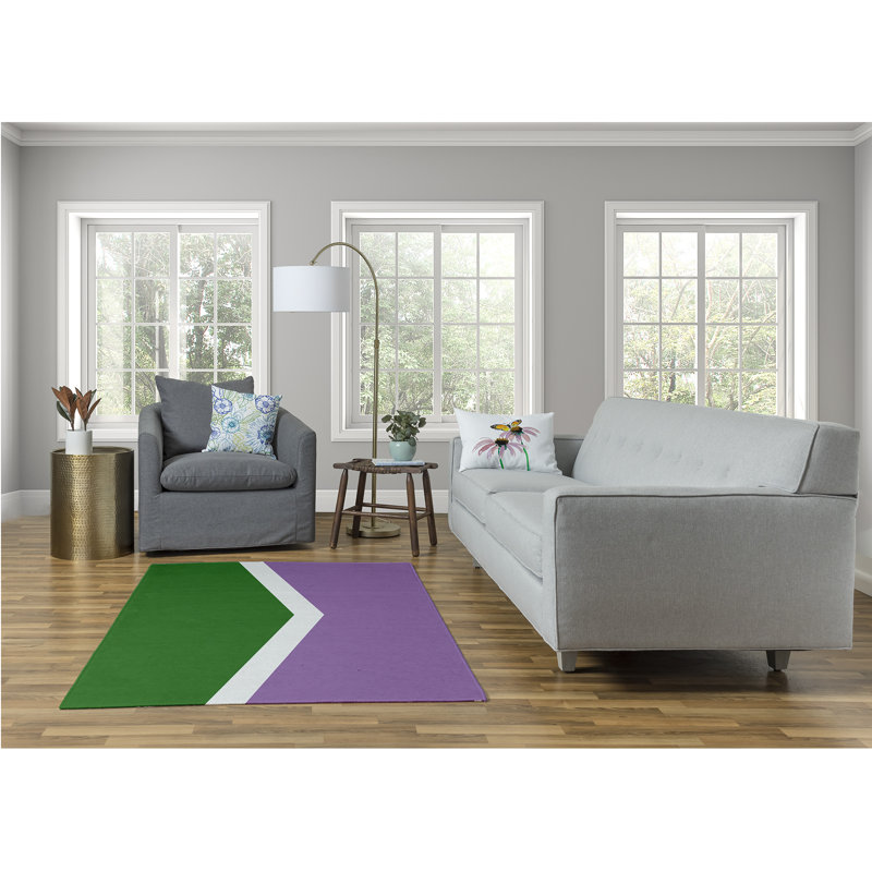 Chenille Chevron Indoor Rug, Rectangle 4' x 6'