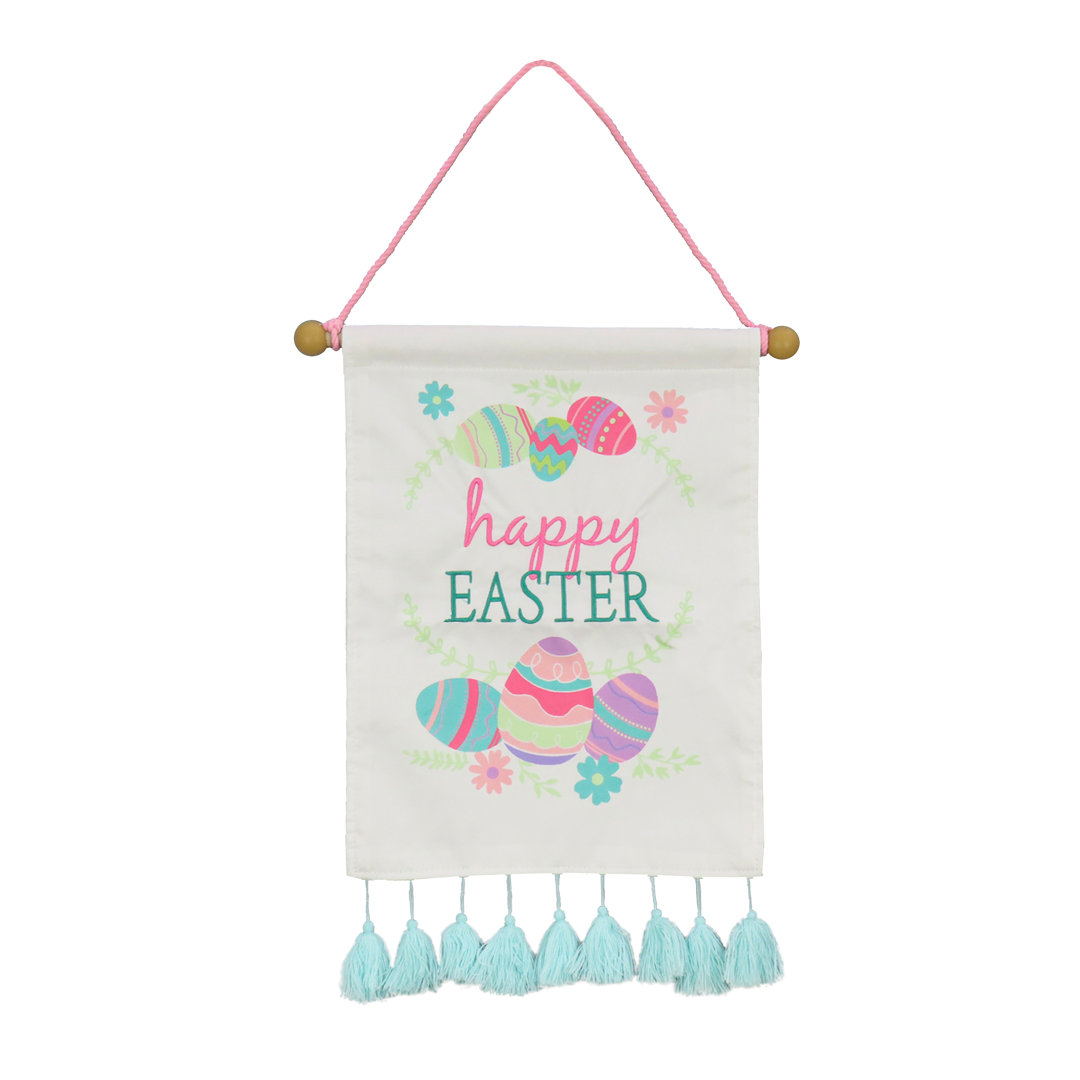 19" Happy Easter with Eggs Banner The Holiday Aisle®