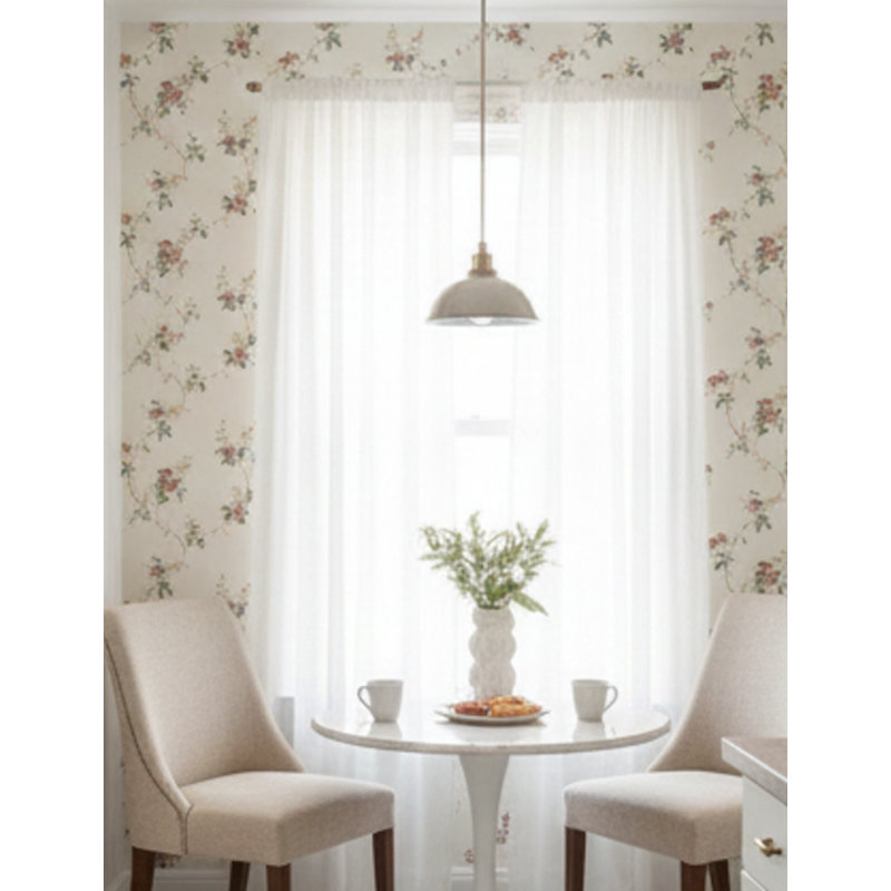 Stockard Pre-Pasted Vinyl Floral Wallpaper Roll, Pink