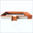 Velvet Upholstered Daybed With Stairs & Gas Lift Storage Ottoman, Contrast Color, Padded Guardrails-1420809610-1420809611