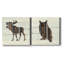 «Woodland Moose», ensemble de 2 reproductions sur toiles tendues-410342339