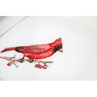 Cardinal Counted Cross-Stitch Kit by Luca-S B1156L
