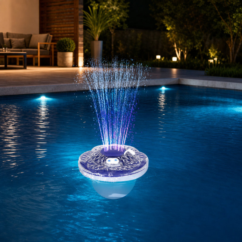 Fontaine flottante avec éclairage