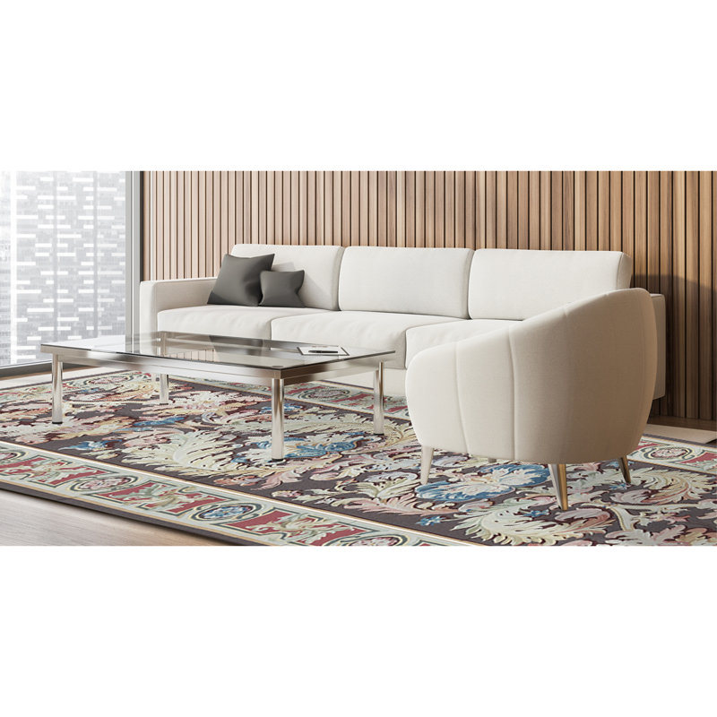 Hand-Knotted High-Quality Brown and Beige Runner
