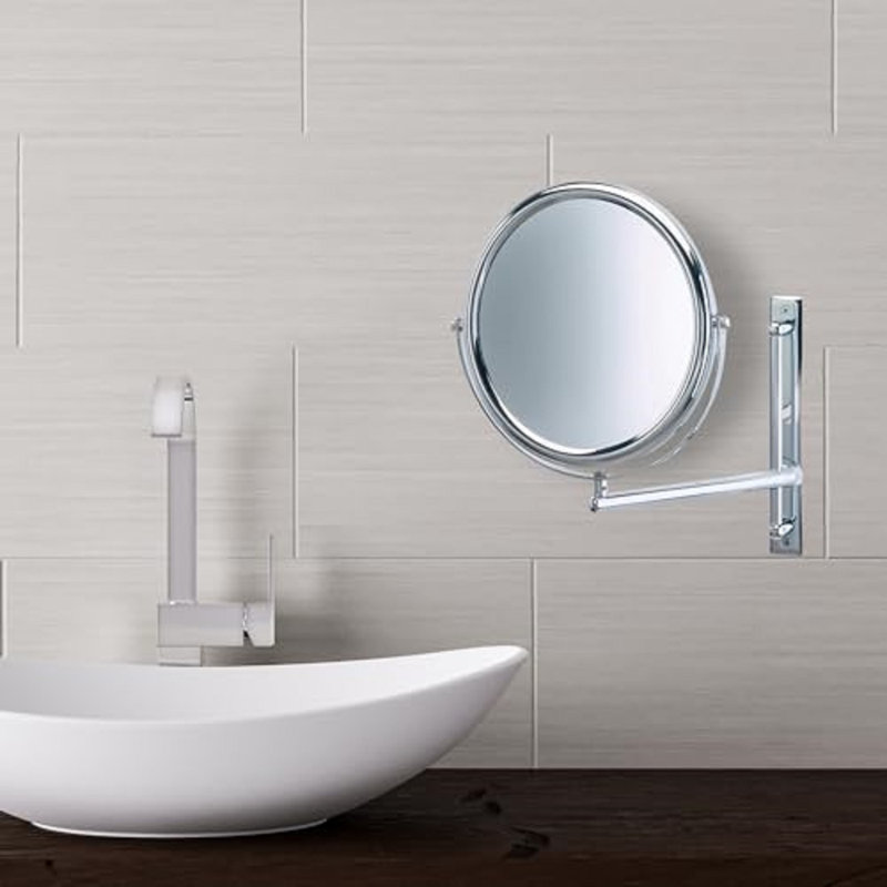 Miroir de maquillage grossissant à fixation murale 9 po Jerdon