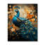 Horloge murale animaux bleu sarcelle / émeraude paon-99629679