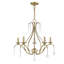 Lustre classique à 5 lumières de style bougie avec détails en cristal Maines-521620700