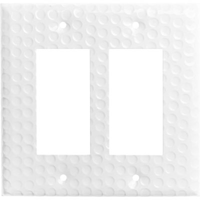 Hand Hammered 2-Gang Rocker Light Switch Standard Wall Plate (Pack of 2)