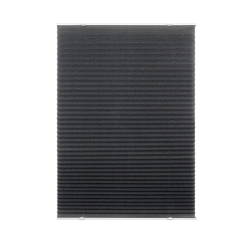 Cordless Room Darkening Pleated Shade, 130cm L x 70 cm W, Light grey