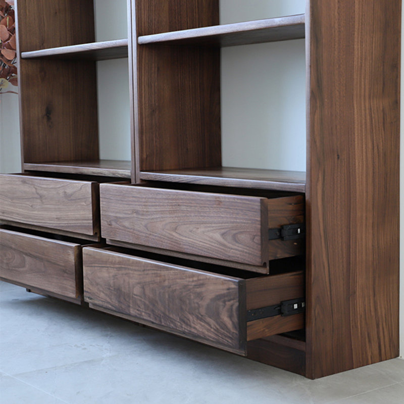 Classic black walnut bookcase