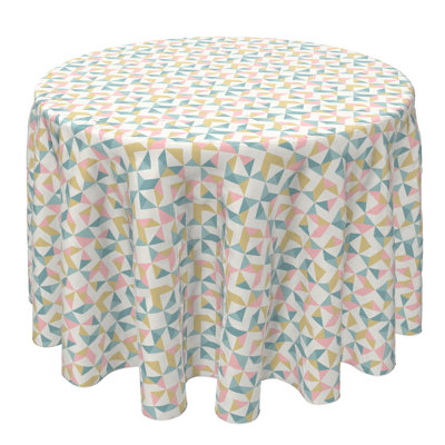Round Cotton Twill Tablecloth