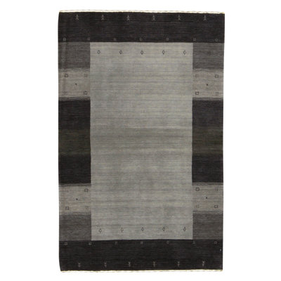 High-Quality Hand-Knotted Grey Area Rug