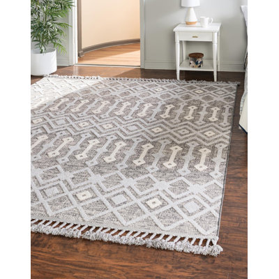Tapis de couloir contemporain Breyer beige-gris couleur étain-beige32