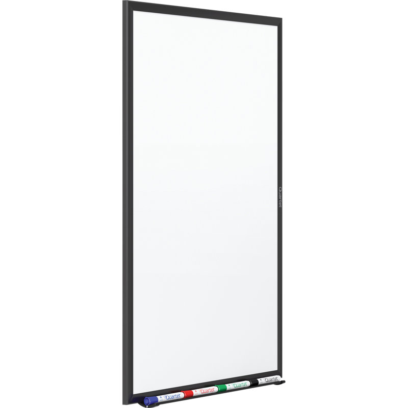 Quartet® Yes Steel Wall Metal Whiteboard, 24" H x 36" W, Black