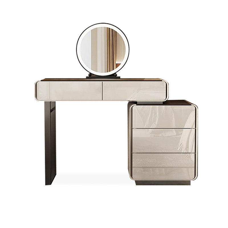 Makeup Vanity with Light mirror,5 drawers
