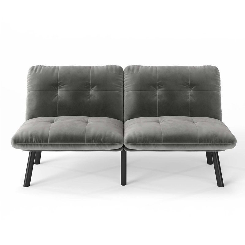 Convertible Folding Modern Sofa Bed, Gray