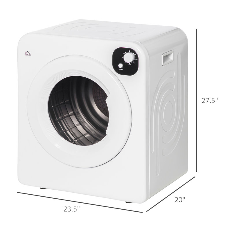 HomCom 3.2 Cubic Feet Vented Electric Dryer with Steam Dry
