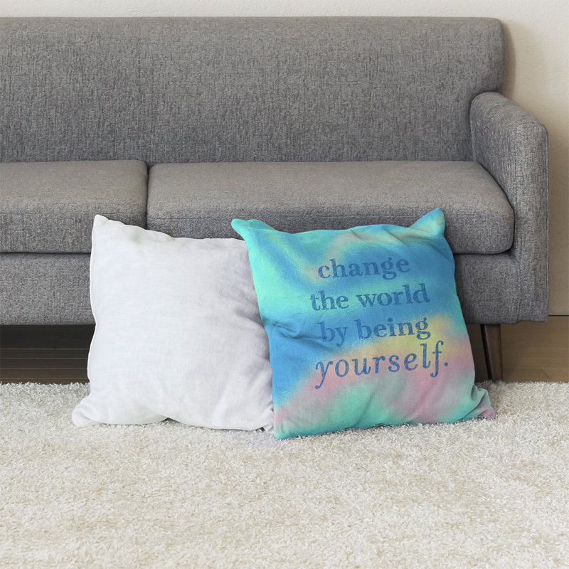 Coussin de plancher change the World, Vagues tropicales, H 28 po x l 28 po