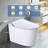 Smart Toilet - One Piece Bidet Tankless Toilets with Warm Water Sprayer and Dryer, Built-In Bidet Heated Seat, Foot Sensor Operation, Dual Auto Flush, and LED Display Night Light