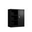 Armoire de rangement en métal avec 2 portes et 2 tablettes, armoire de rangement verrouillable en acier pour le bureau, le garage et l'entrepôt