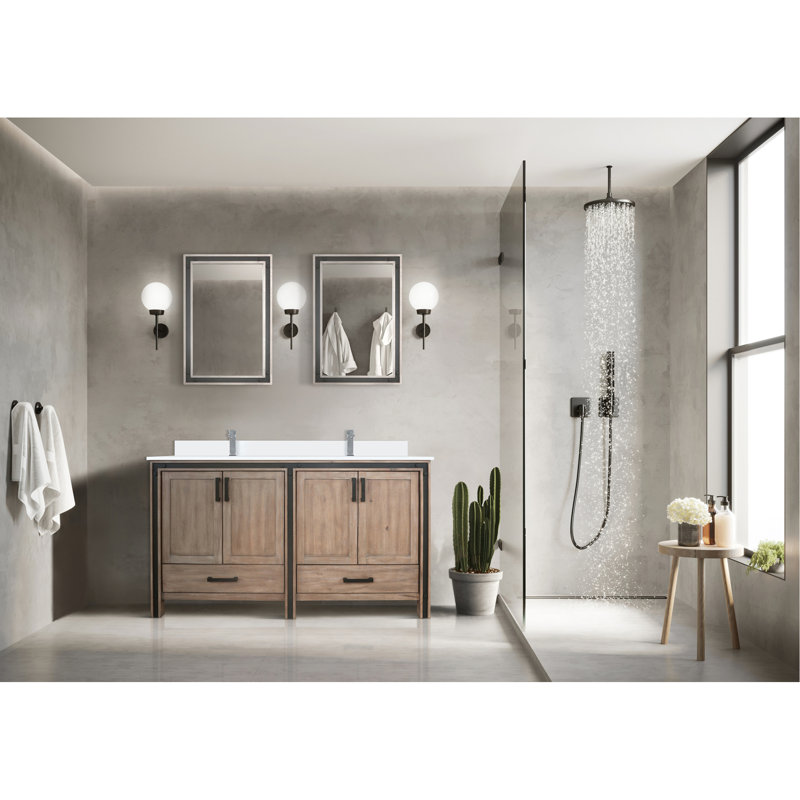 Meuble-lavabo double (armoire seulement), Bois de grange