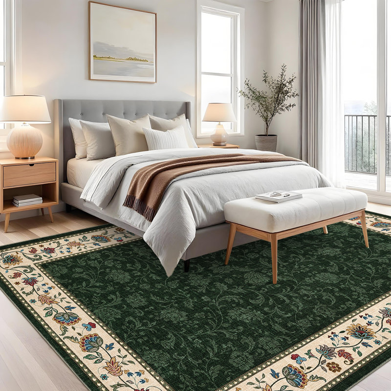 Tapis lavable Farmhouse Floral, Rectangle 9 pi x 12 pi