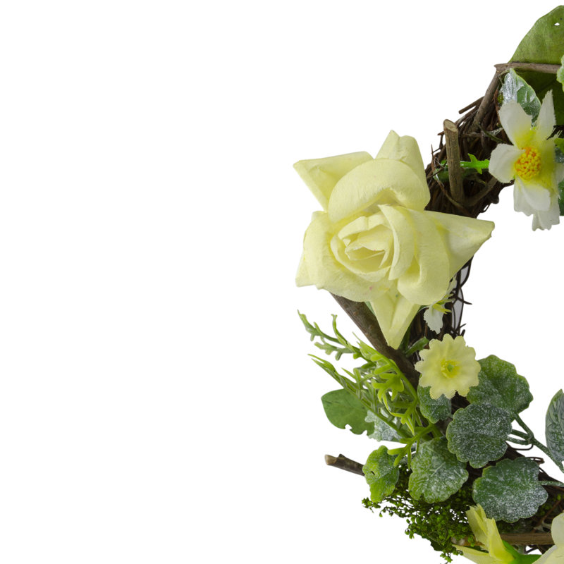 Faux Rose 7'' Wreath
