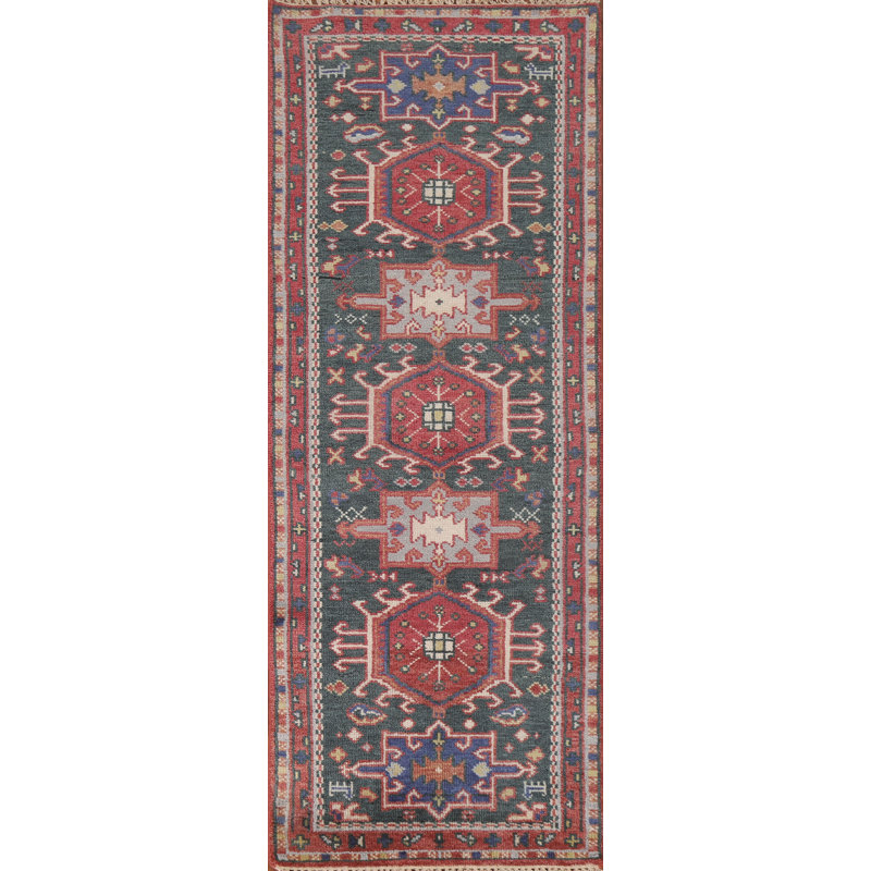 Tapis de couloir indien fait à la main 2 x 8 po