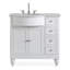 Comptoir de meuble-lavabo simple 38 po