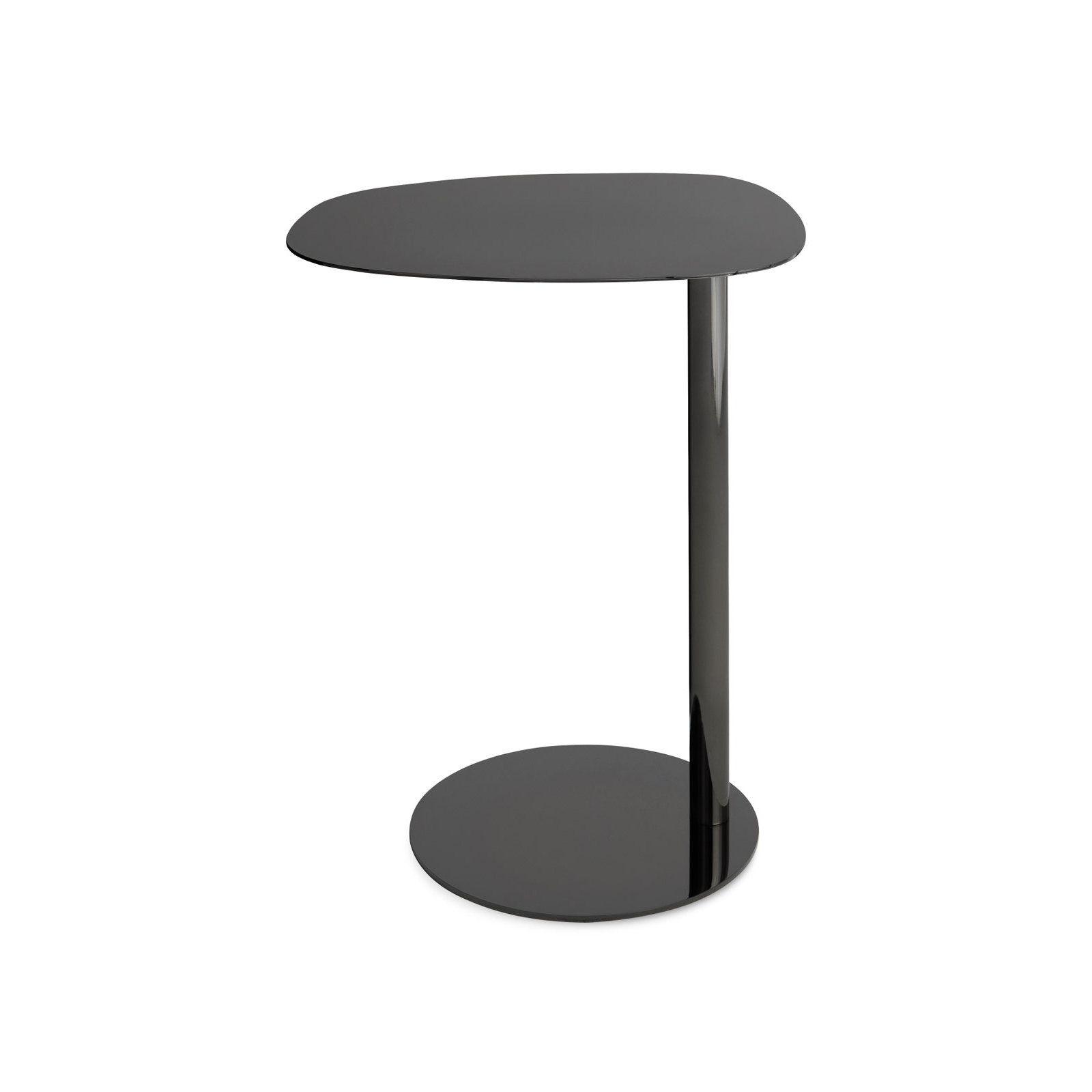 Swole Single End Table, 25" H x 20" W x 15" D, Black Nickel