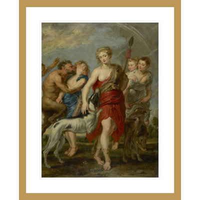«Diana and Her Nymphs on the Hunt» par Peter Paul Rubens, impression giclée encadrée