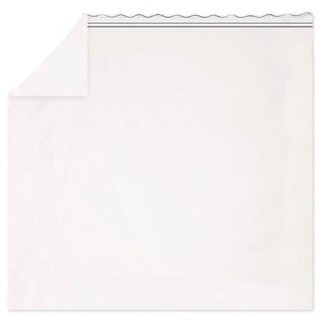 400TC Wavy Embroidery & Border Cotton Sateen Solid Cotton 4 Piece Sheet Set Fitted Sheet Fits Upto 16" Deep Pocket