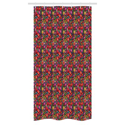 1 Piece Floral Single Shower Curtain + Hooks -  East Urban Home, 958AA4F45B9849C9962AFE632484FA47