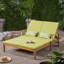 Double chaise longue de patio avec coussin-414613829
