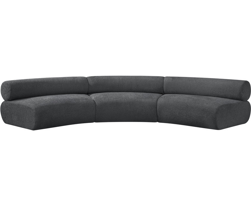 Bale 152" Upholstered Sectional, Grey Chenille Fabric