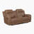 Rosner 74" Transitional Manual Double Reclining Love Seat with Center Storage Console, Polished Microfiber & Space-Saving Wall-Hugger Design-809857431