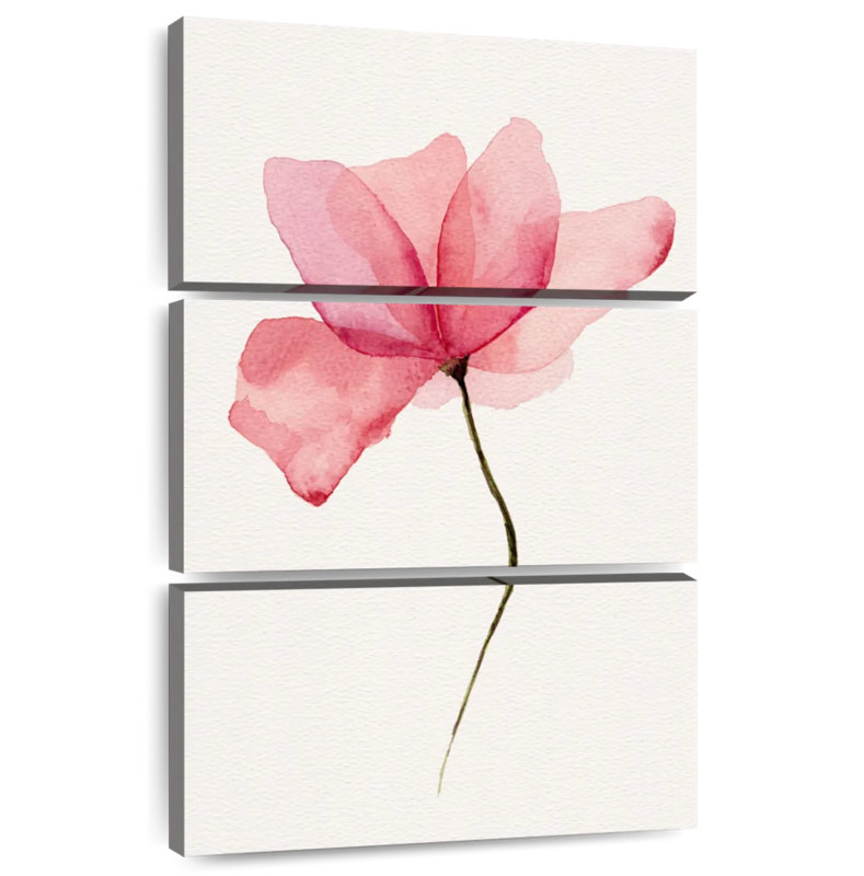 Harnek Translucent Pink Flower, 45" H x 28" W