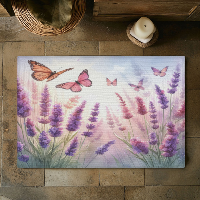 Tapis tressé Blossom & Butterflies, Rectangulaire 3 pi x 5 pi