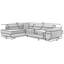 Canapé d'angle convertible Anton bicolore avec rangement - Bleu marine/gris-1998270668-1998270674
