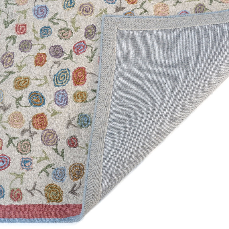 Florals Area Rug, Natural, 8' x 10'
