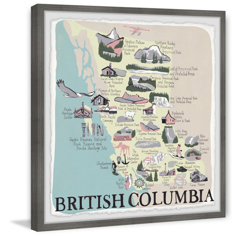 'British Columbia Adventures II' Framed Print, 12" H x 12" W x 1.5" D