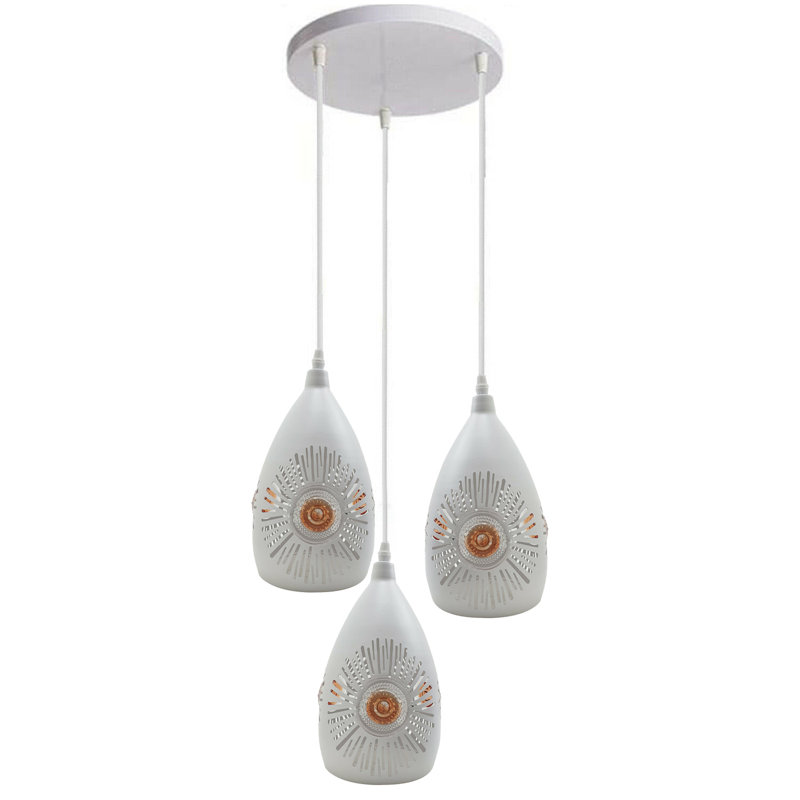 Annaluiza 3 - Light White Cluster Pendant