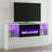 Bhhatu High Gloss TV Stand with 40" Fireplace,LED Lights,2 shelves&4 cabinets-550072458