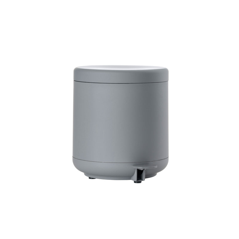 Grasston Plastic Step On Kitchen Trash Can - 4L, Grey/Brown/Blue