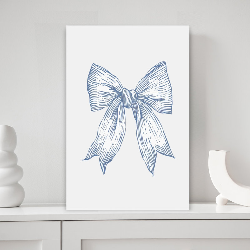 Classic Blue Bow by Jolly And Dash - Print, 45.72 cm H x 30.48 cm W