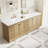 84''Wx34.2''H Freestanding Bathroom Vanity With White Cultured Marble Countertop And Sink,Oak-733331572-733331467-737283326