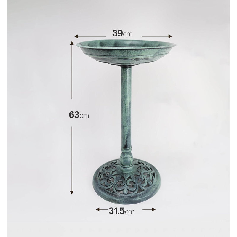 Plastic Birdbath, Light Green