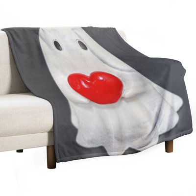 Ghost Holding Luxury Flannel Throw Blanket, Soft Warm Fuzzy Blanket for Living Room Sofa Bed Home Decor